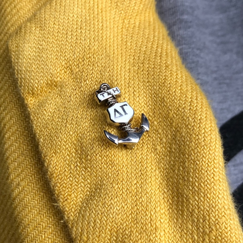 Delta Gamma Badge in Silver - Anchor Sorority Pin